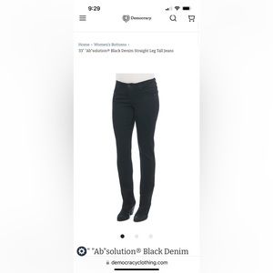 “Ab”Solution black denim jeans